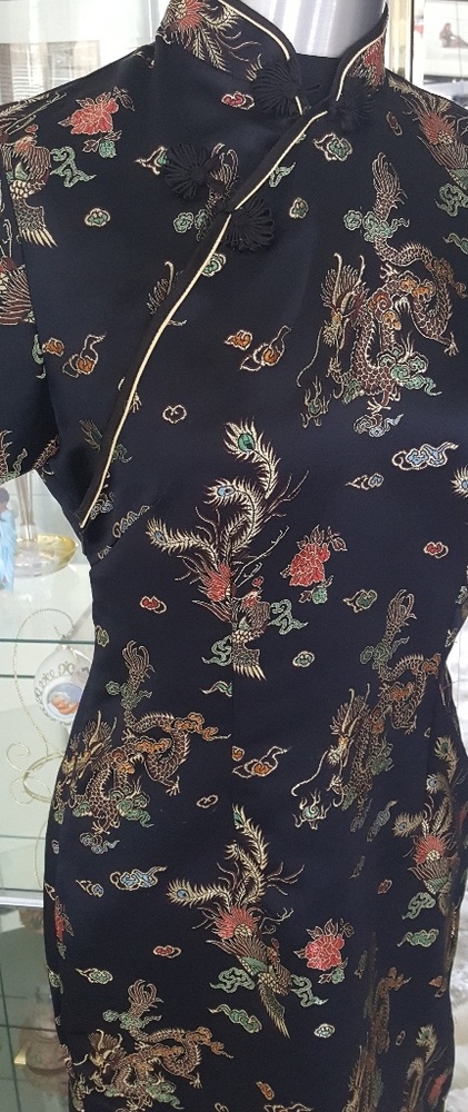 Black Mandarin Dress